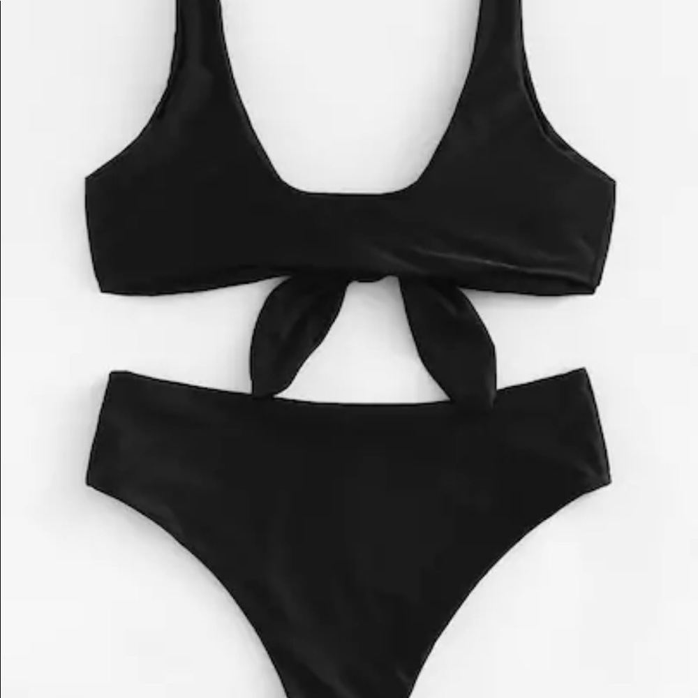 SHEIN black tie swim suit